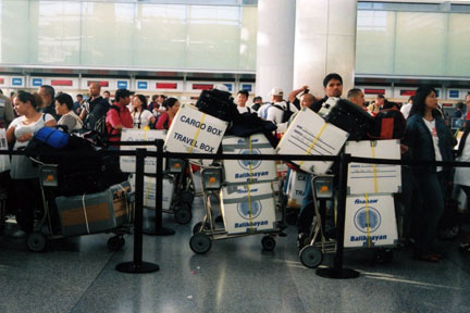 balikbayan boxes at SFO 