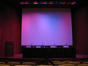 blank theater screen