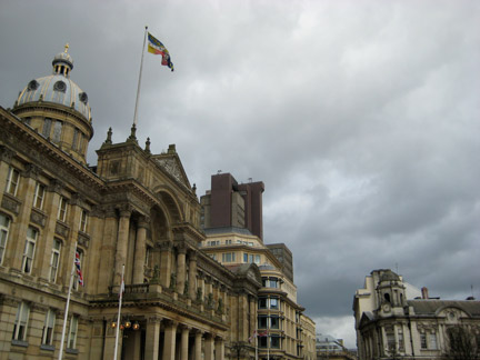 Grey clouds in Birmingham, UK