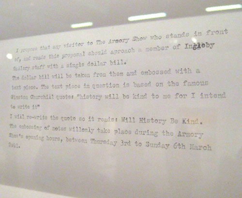 Peter Liversidge, Ingleby Gallery, Edinburgh, Armory