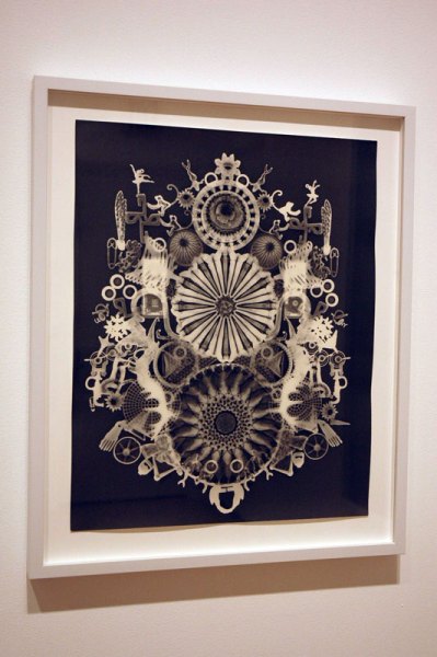 These photograms by Wendy Small are quite nice. I overheard another visitor dismiss them as "decorative." Yes, they'd fit in as a cheeky Victorian element in someone's otherwise modern home, but still, the images are pretty neat.