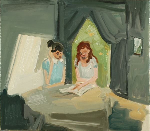 Two Girls Reading (by day), 2011