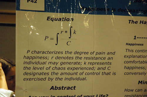 ippax_happinessequation_sara_l_trescott Sara L. Trescott presented a poster entitled Pain and Happiness: A Shifting Mathematical and Psychological Paradigm.