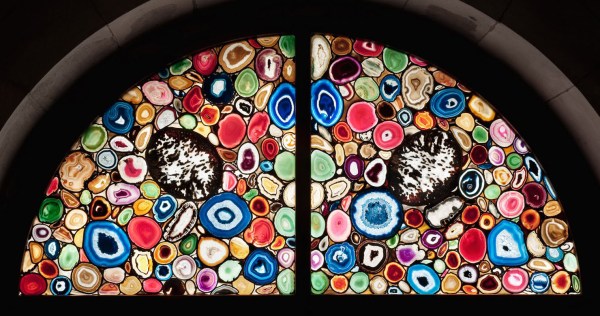 Agate window by Sigmar Polke, 2009, Grossmuenster Cathedral, Zurich Agate window by Sigmar Polke, 2009, Grossmuenster Cathedral, Zurich