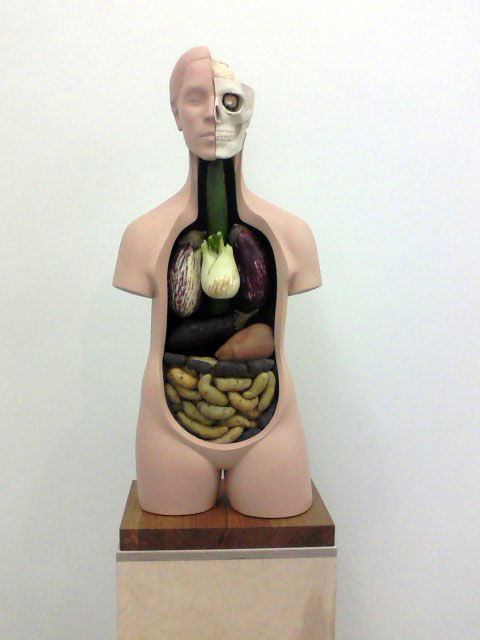 A sculpture from Klaus Weber's show, "if you leave me I'm not following" at Andrew Kreps Gallery.