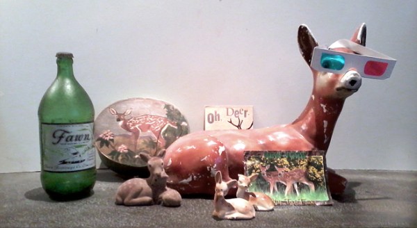 252 Fawn's collection of fawns. Source: Greene County Art Council.