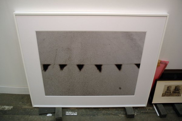 Back-room photo of pennant flag shadows. Nice. Unknown, Sies+Höke.