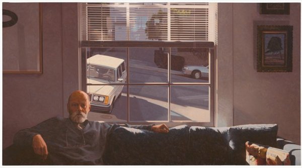 Robert Bechtle, Potrero Hill, 1996; painting; oil on canvas, 36 in. x 66 in. (91.44 cm x 167.64 cm); Collection SFMOMA, Ruth Nash Fund purchase; © Robert Bechtle  Source: http://www.sfmoma.org/explore/collection/artwork/104616##ixzz1xQHskP3n  San Francisco Museum of Modern Art. // Source: SFMOMA.org.