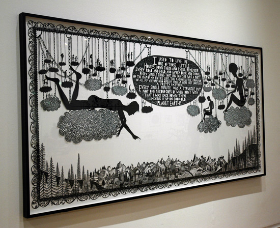 Rob Ryan, papercut, The First Cut, Manchester Art Gallery.