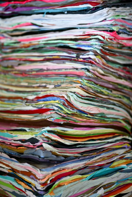 Detail, paint stack by Leah Rosenberg. Photo: Klea McKenna. // Source: InTheMake.com.