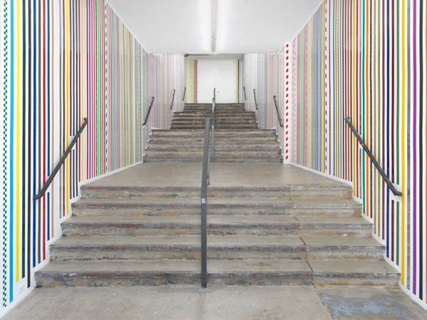 Martin Creed, Work No. 1461, 2013, 2-inch wide adhesive tapes, Overall dimensions variable. Permanent installation on view from 24.01.2013, Hauser & Wirth, 511 West 18th Street, New York NY 10011 // martincreed.com