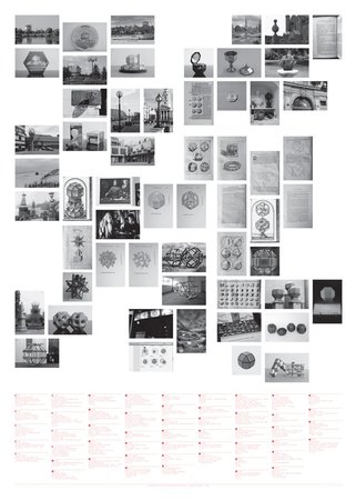 Raphael Zarka's poster of examples of rhombicuboctahedrons. Loved this poster, but it was situated behind a seated gallerist, and I couldn't get a decent photo. This JPG is borrowed from the website of Bischoff Weiss gallery in London, though the work was seen at the Baró Gallery's booth.