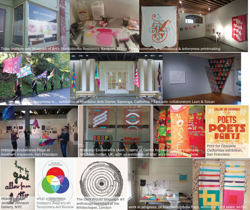 phtos from residency at the Tides Institute and Museum of Art, Montalvo Art Center, Happiness Is... Chinese Arts Centre, more