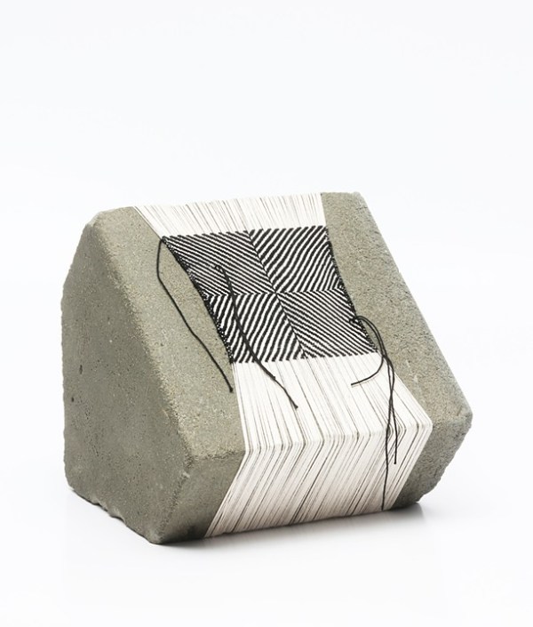 Laura Fischer, no. 5, 2013, concrete and thread, 7" x 8" x 7 // Source: LFischerStudio.com