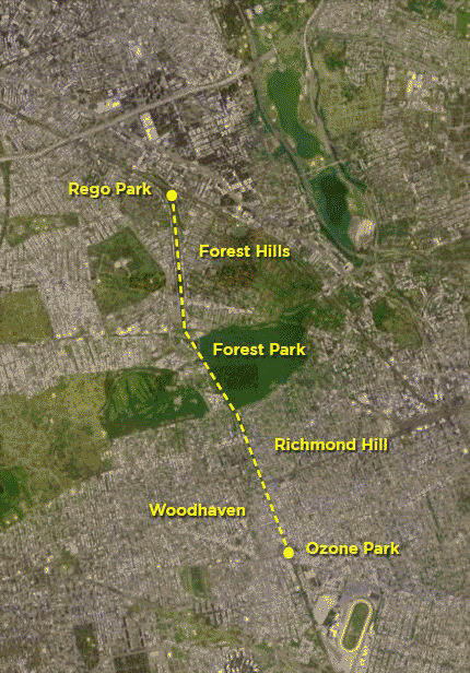 Map of the Proposed Queens Way. // Source: TheQueensWay.org.