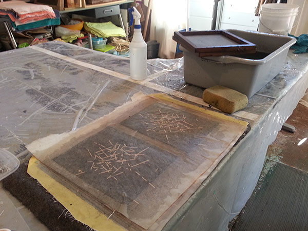 Making miniature multiples at Pulp & Deckle.