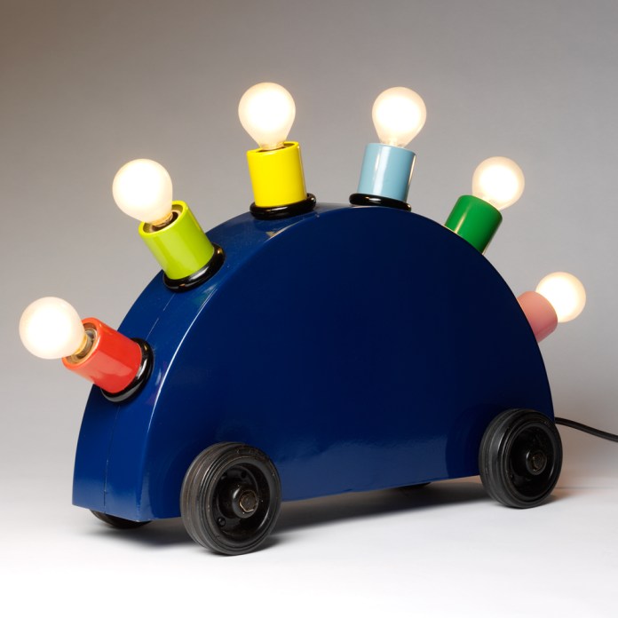 Martine Bedin (for Memphis), Super lamp prototype, 1981. Painted metal with lighting components. // Source: vam.ac.uk