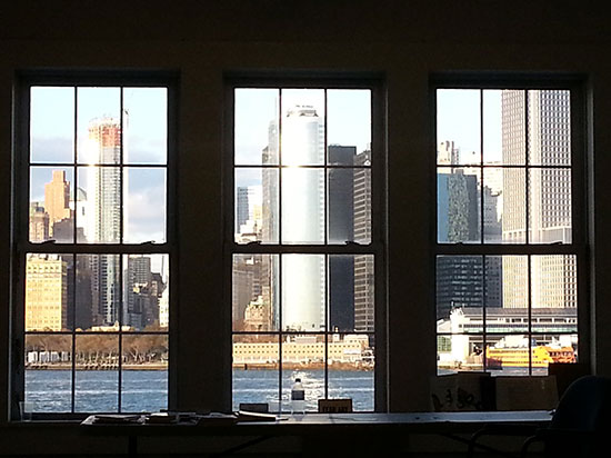 View from my studio (through poet Anselm Berrigan's studio).