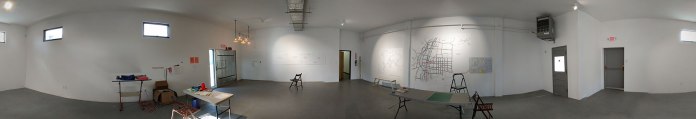 Studio 360: The STF gallery/ my AIR studio on Day Four of my residency.