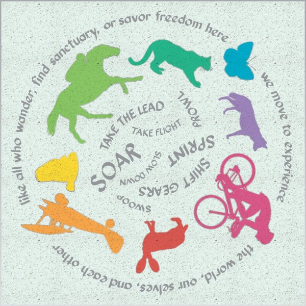 like all who wander, find sanctuary, or savor freedom here, we move to experience the world, our selves, and each other. take the lead, take flight, prowl, sprint, soar, slow down, shift gears, swoop